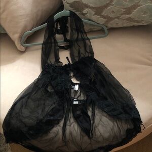 Frederick's of Hollywood Sheer Black Chemise